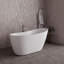 Baignoire autoportante blanche lustrée 55 "avec drain interne Streamline-108964775