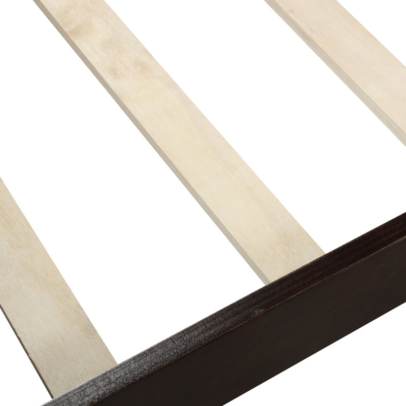 Lit simple en bois massif durable, style traîneau moderne pour la maison