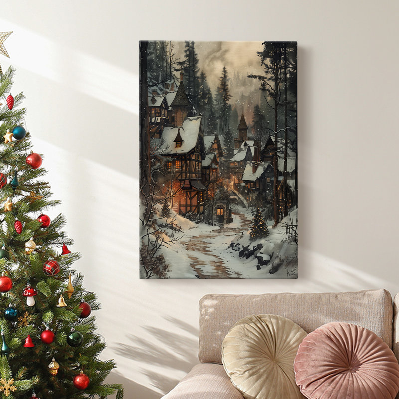 Art des Fêtes de Noël - Toile tendue avec châssis DC XXII, H 36 po x l 24 po
