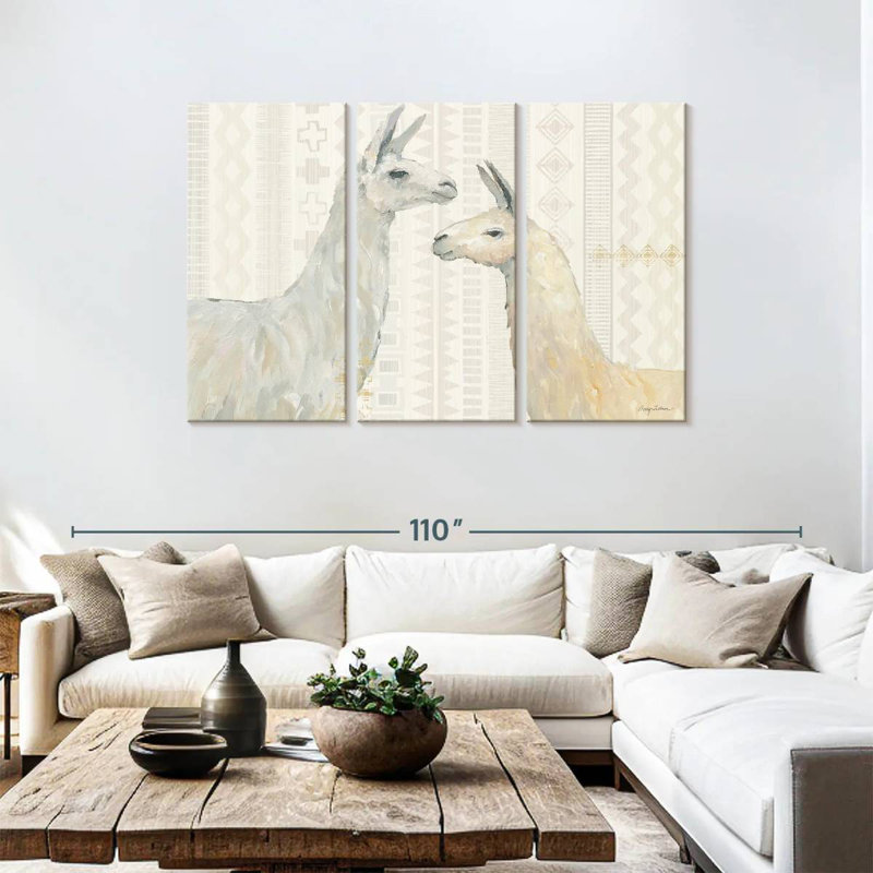 Brampt Llama Land I, 48" H x 74" W