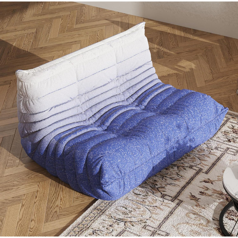 52'' W Bean Bag Chair, Modern Loveseats, Large Bean Bag Chair For Adults, Bean Bag Chairs For Teens With High-resilience Foam, Non-slip Base Floor Lounge Sofa, Living Room
