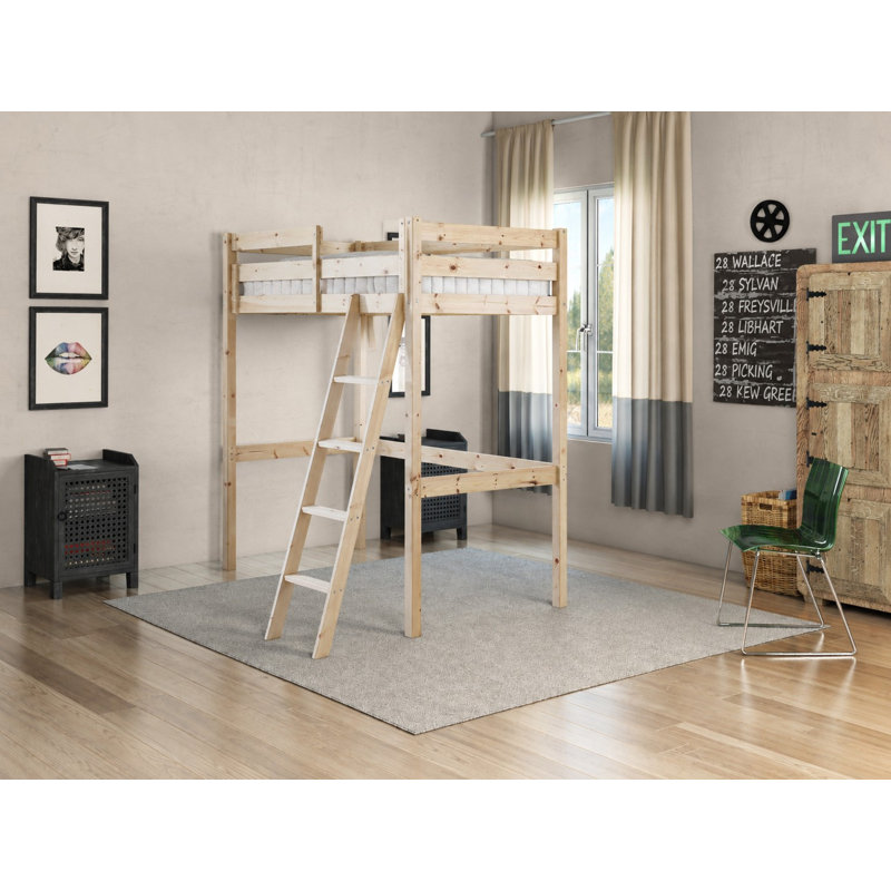 Olivia High Sleeper Heavy Duty Pine Bunk Bed, Small Single (2'6)