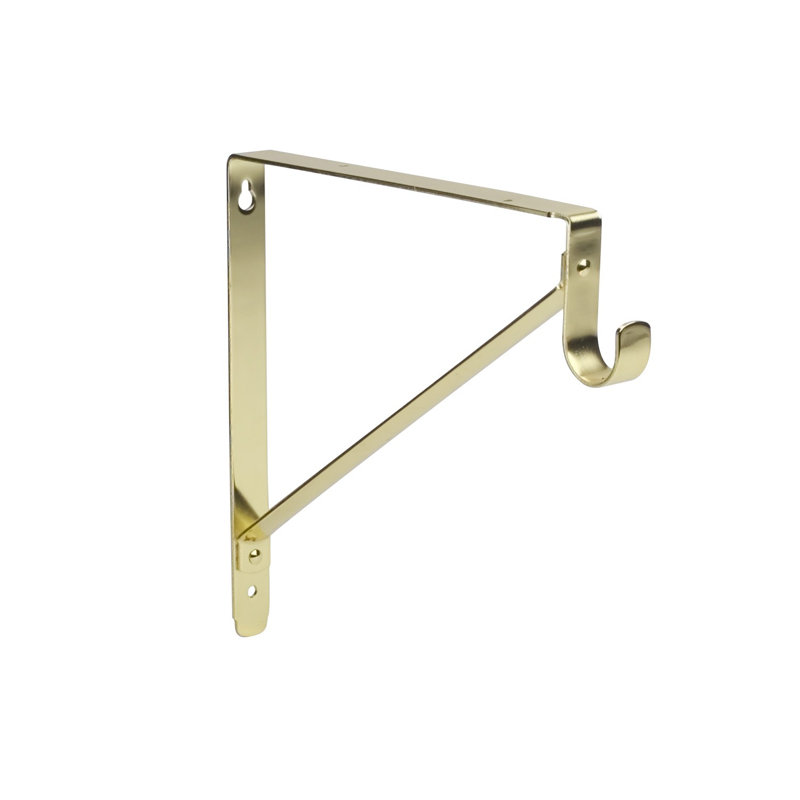 11" Rod Bracket, Polished Brass