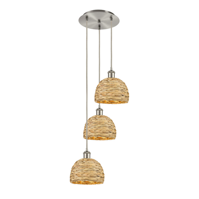 Alianne 3 - Light Dome Pendant, Brushed Satin Nickel