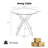 35.4 Inch Round Tempered Glass Dining Table with Cross Metal Base, Modern Kitchen Table for Dining Room, Living Room, Cafe, Easy Assembly & Easy Clean-1324221455-1324221458