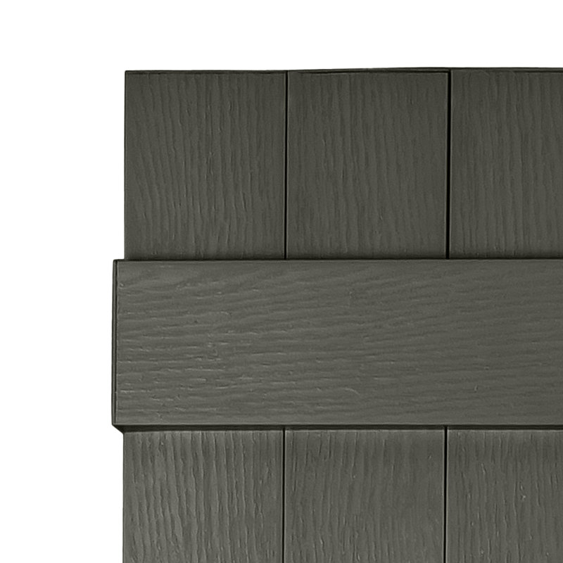 Persiennes personnalisées fermées à 3 planches, Gris colombe, 50"