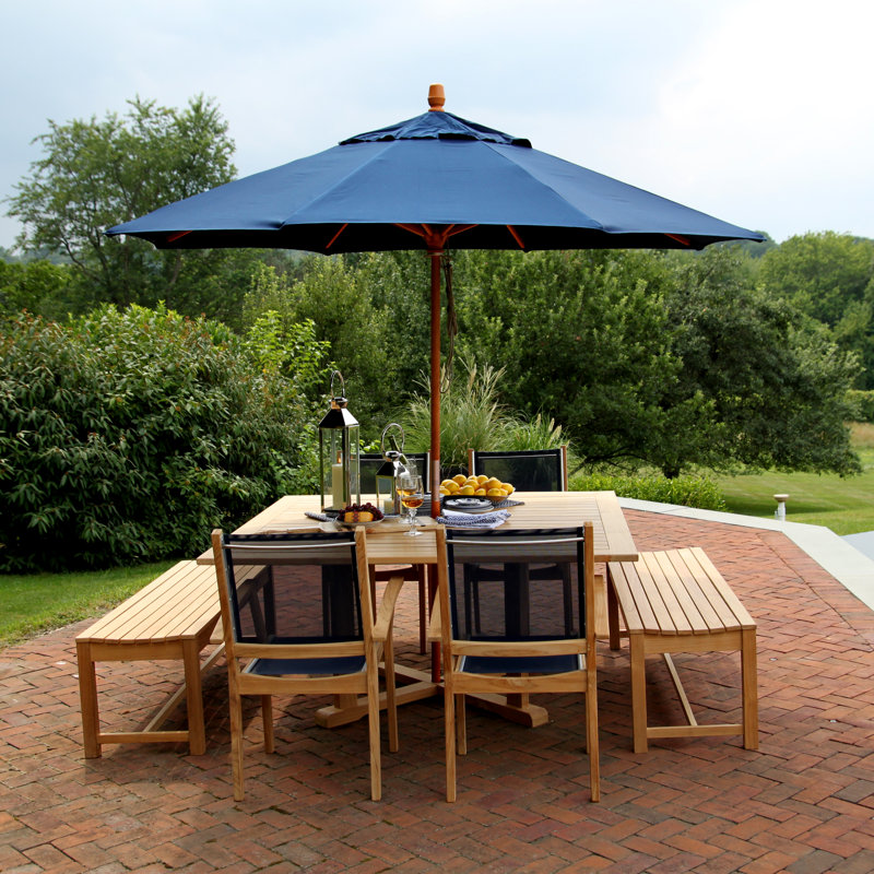 Ensemble de salle à manger 7 pièces Barbados, Toile bleu marine Sunbrella®