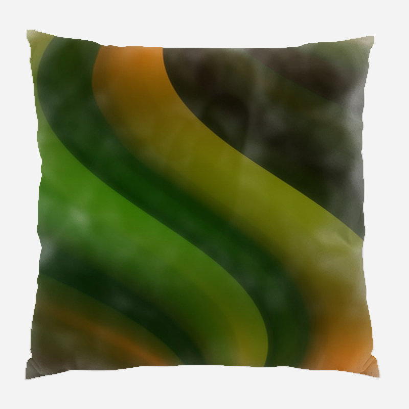 Housse et insert de coussin d'extérieur carré abstrait Gwendolen, Microsuède, Intérieur