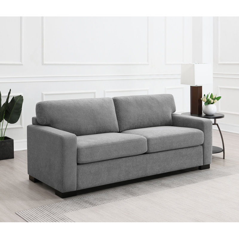 Canapé-lit Ellaclaire, Polyester gris