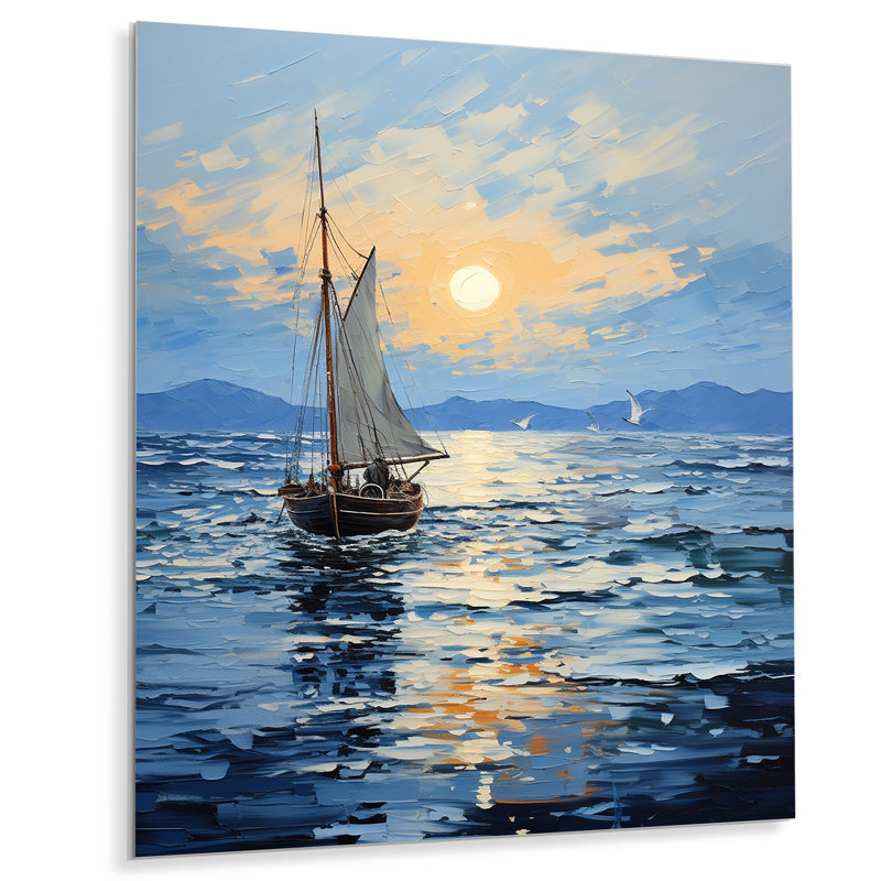 " Boat Sailing Reflections V ", 32" H x 24" W x 1" D