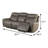 89.4" W Transitional Power Sofa, Gray
