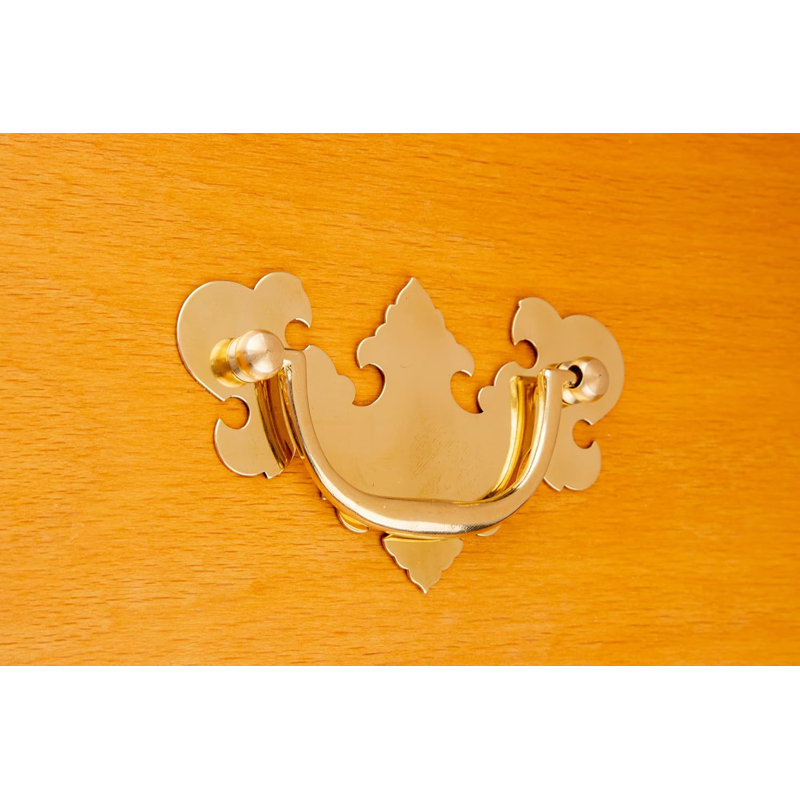 Chippendale Polished Brass Drawer Bail Pull ( Centers: 3" )