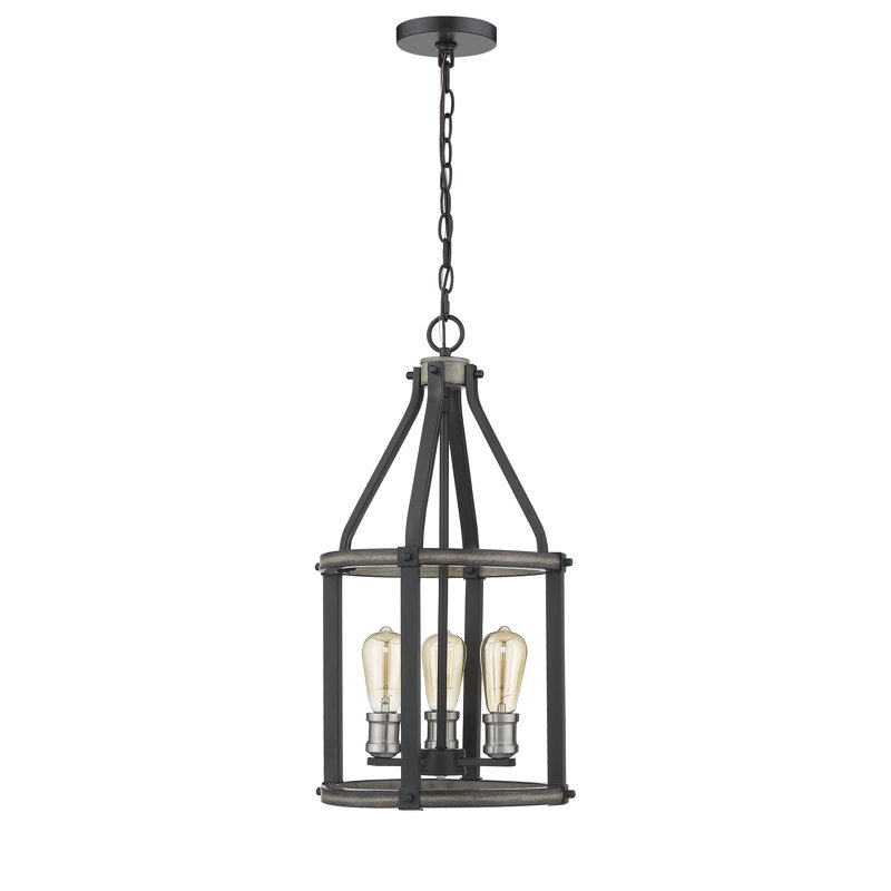 Charles 3 - Light Lantern Pendant, Ashen Barnboard