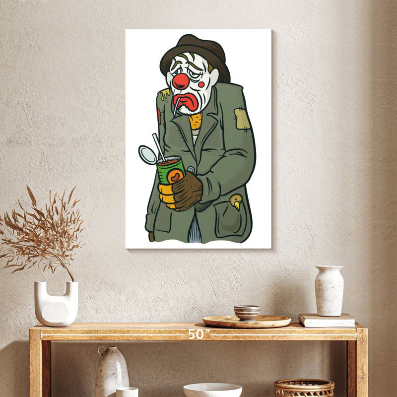 Leisha Hobo Clown, 36" H x 24" W
