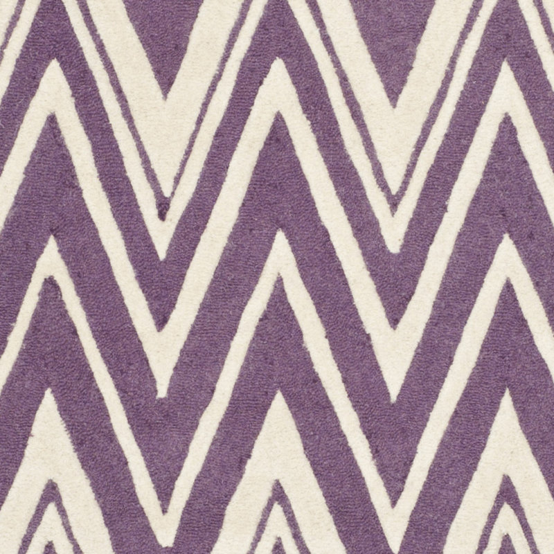 Sanyla Hand Tufted Wool Chevron Rug, Square 6'