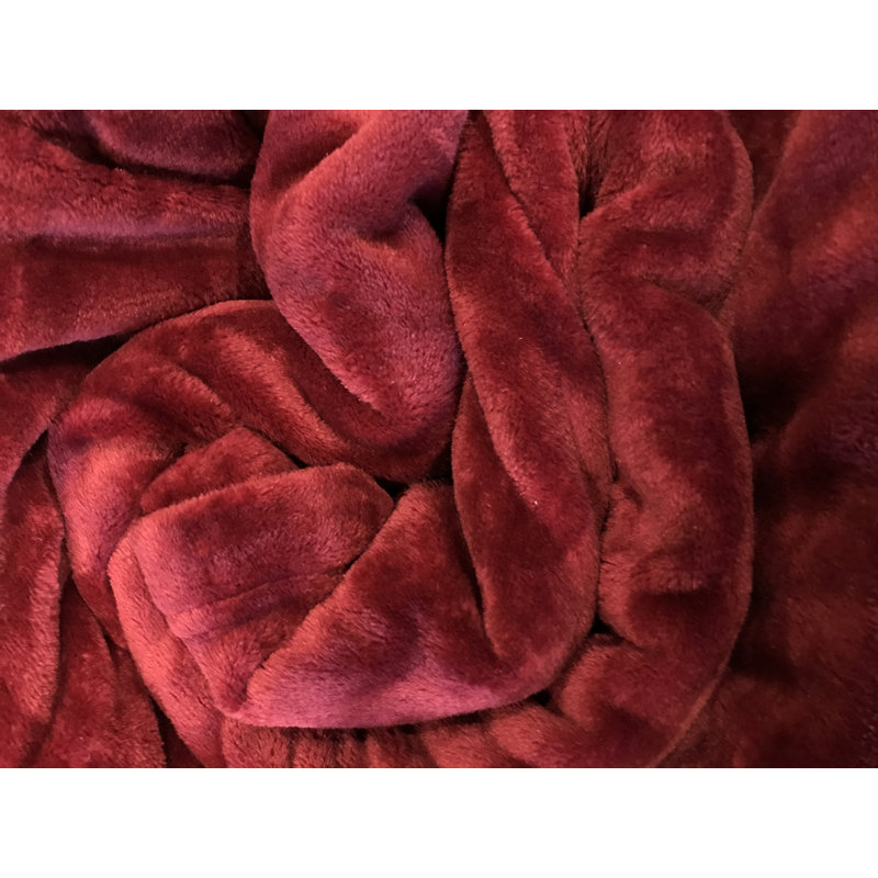 Plain Weave / Muslin Throw Blanket, Queen, Burgundy