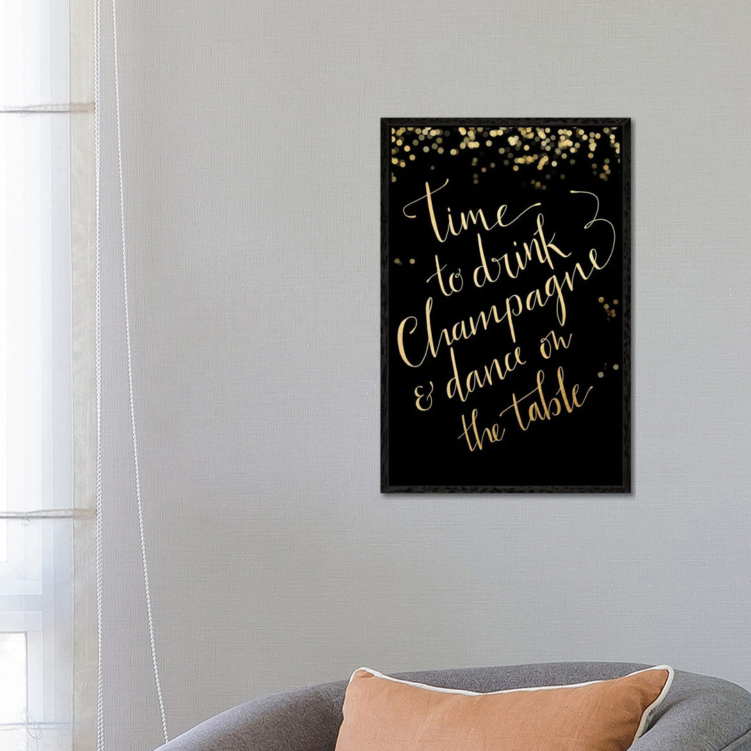 Time To Drink Champagne von Blursbyai - Galerie- Giclée auf Leinwand