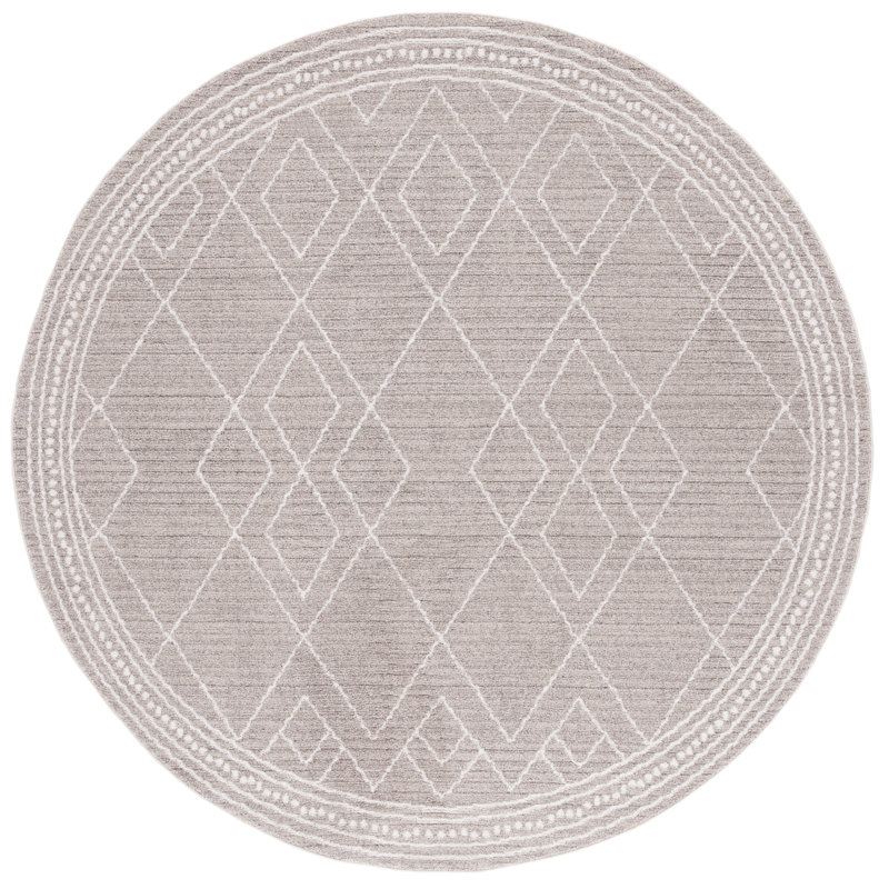 Jade 100 Performance Geometric Rug, Round 6'7"