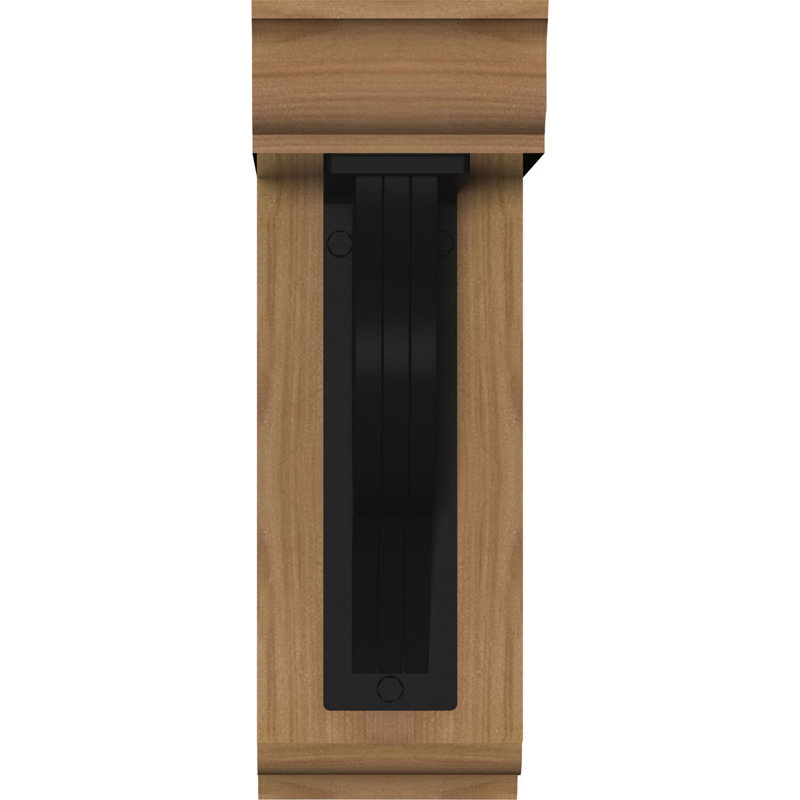 Support à fer triple Austin, H 12 po x P 9 1/2 po, Cèdre rouge de l'Ouest l 3 1/2 po x T 2 po (lisse