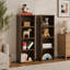 Étagère multimédia à 8 niveaux avec tablettes réglables, armoire de rangement multifonctionnelle à deux étages pour CD, DVD et livres