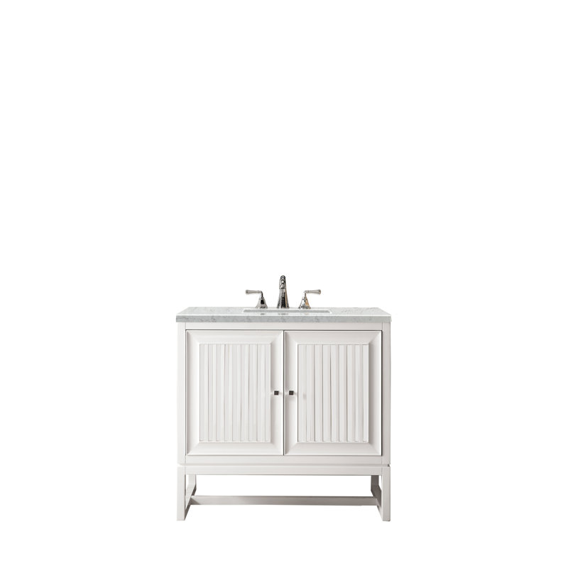 Athens 36'' W Single Vanity, Eternal Jasmine Pearl, Glossy White, 8" Widespread