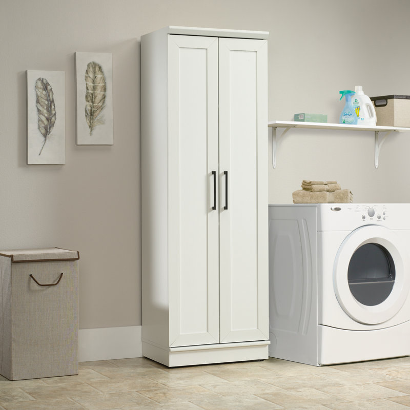 Carnesha 4 - Shelf Storage Cabinet, Soft White