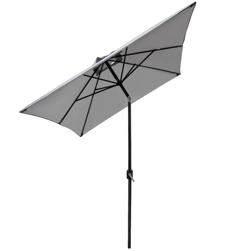 Randle 3m x 2 m Rectangular Traditional Parasol Grey