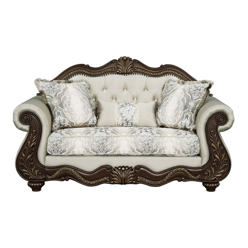 Causeuse en tissu Pierce avec 3 coussins