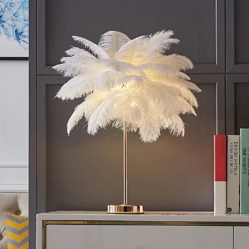 Lampe de table de style art déco 7,41 po Terric, Blanc