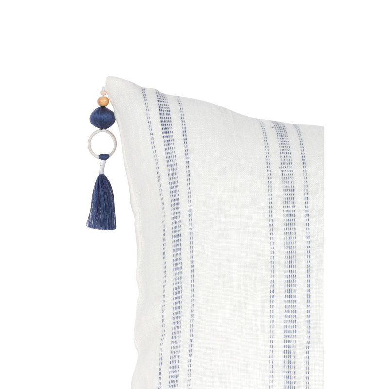 Luxe Square Pillow Cover & Insert, White/Gray, Feather