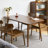 Brown Rectangular Solid Dining Table For Dining Room/Kitchen-1240211551