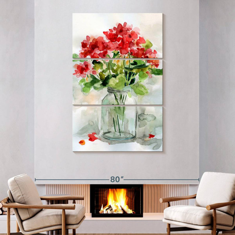 Harnek d'été géranium II, H 74 po x l 48 po