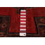 Tapis de couloir rouge unique en laine 4 pi 5 po x 10 pi 9 po Zamonte