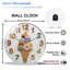 Horloge murale silencieuse en verre trempé de 30 cm, « Horloge murale en forme de cornet de glace », design unique, sans tic-tac, fonctionne avec des piles AA (non incluses), décoration artistique pour la maison