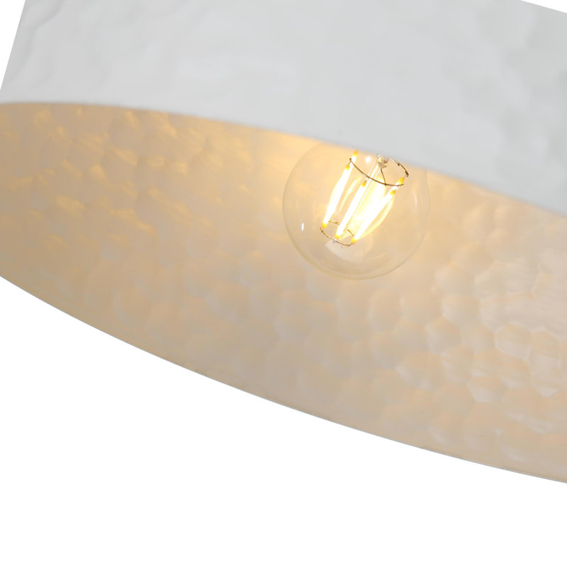Felix 3-Light Flush Mount in Modern Brass, White