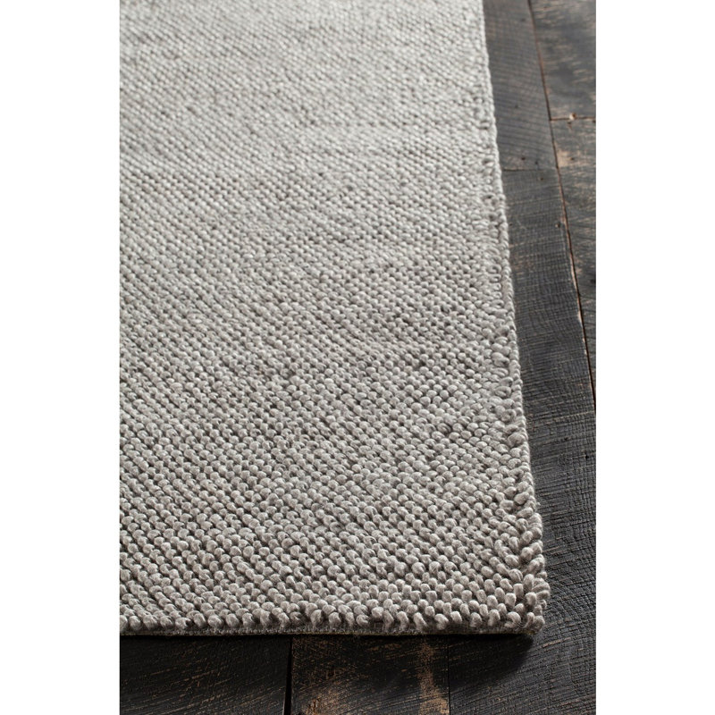 Burton Textured Contemporary Gray Area Rug, Rectangle 7'9" x 10'6"