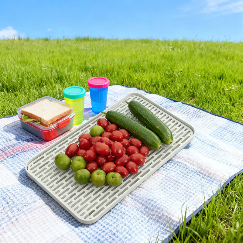 Égouttoir de cuisine à 2 niveaux avec égouttoir, égouttoir à vaisselle double couche amovible avec récupérateur d'eau, organisateur compact pour tasses, bols, fruits et ustensiles