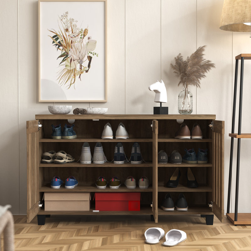 Armoire de rangement pour chaussures 16 paires Baron, Chêne noueux