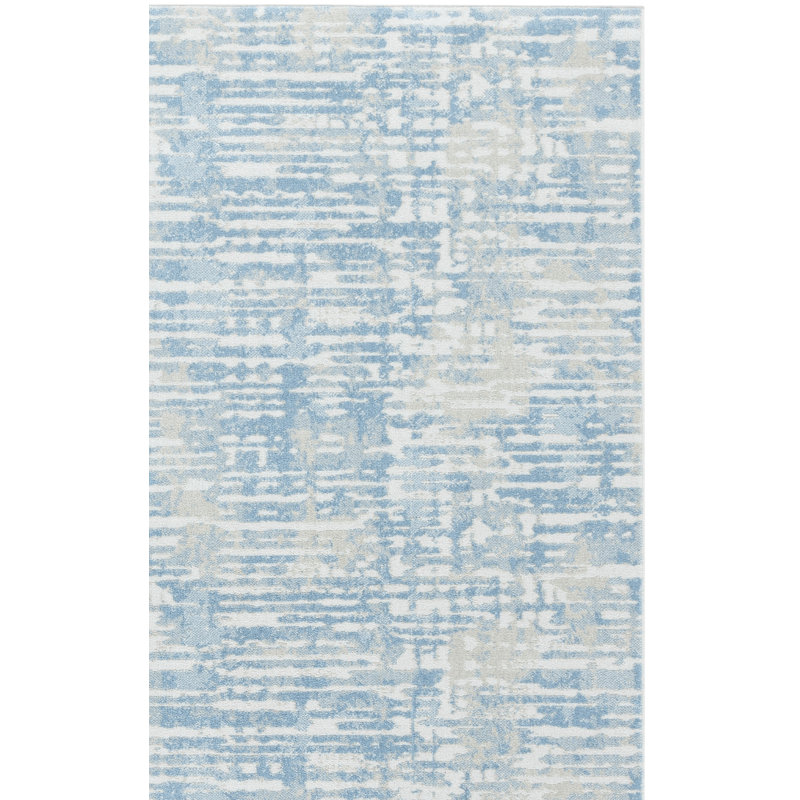 Washable Abstract Indoor Rug, Rectangle 5'3" x 7'6"
