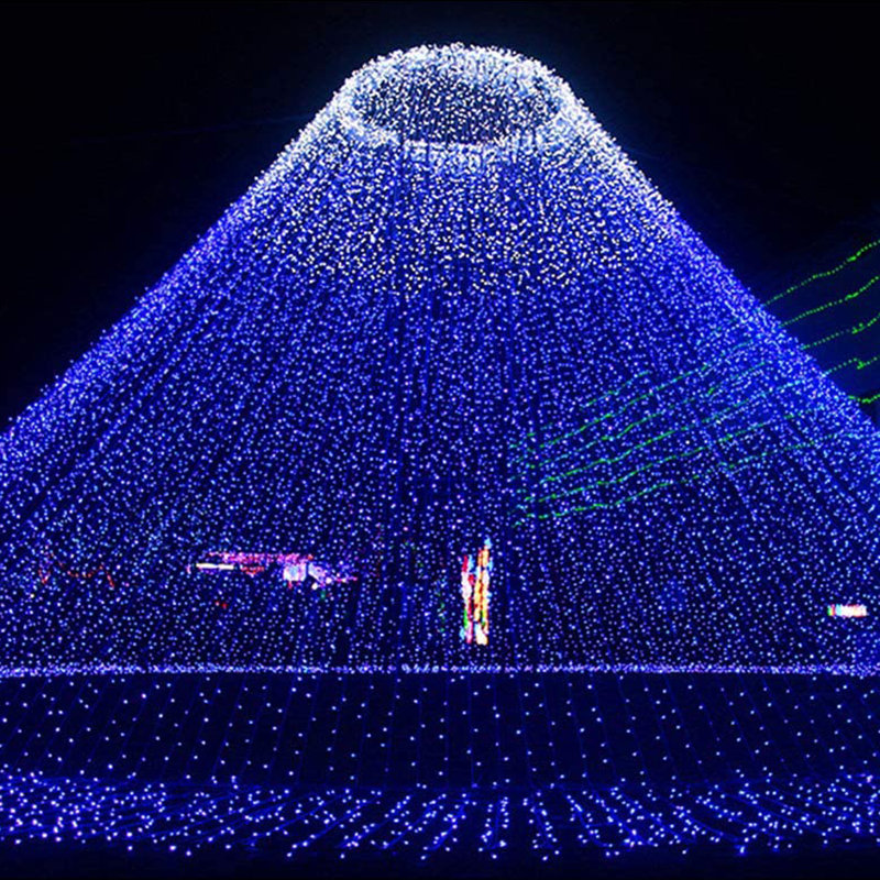  300 LED Window Curtain String Lights for Christmas, Wedding, Party, Garden, Indoor & Outdoor Decor, Blue