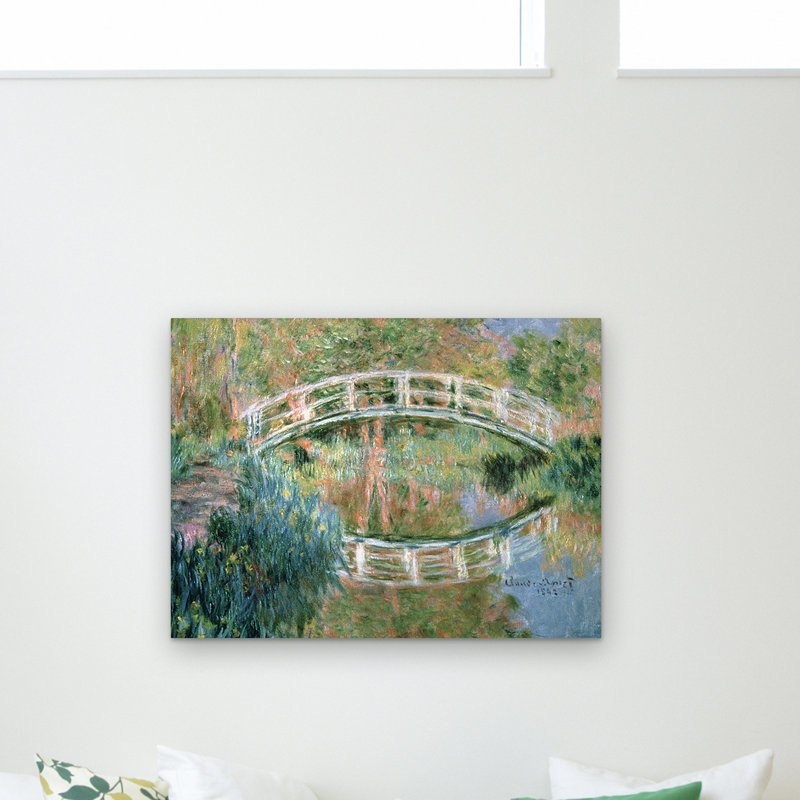 Le pont japonais, Giverny par Claude Monet, reproduction sur toile, H 24 po x l 32 po x P 2 po