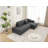 Clairday Lamb Wool Left-Facing Sectional Sofa with 2 Toss Pillows-110990100-110990098