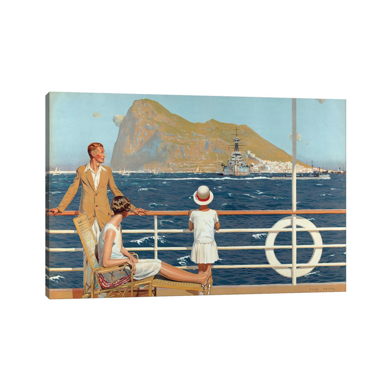 Gibraltar, From The Series 'The Empire's Highway To India', 1928 by Charles Pears - Wrapped Canvas Painting
