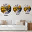 Paysage d'automne avec des arbres jaune, orange et vert - Horloge murale traditionnelle-253043195