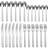 24-Piece Silver & Black Flatware Set for 6 – Stainless Steel Utensils with Elegant Finish for Weddings, Banquets & Casual Dining
