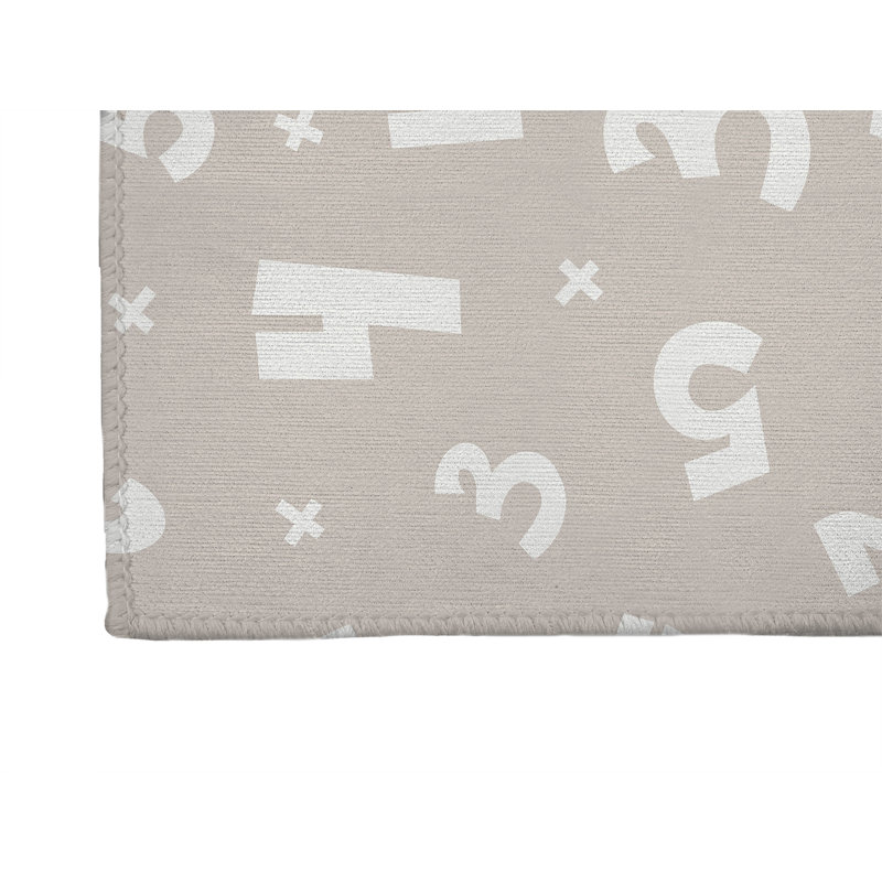 Numbers Indoor Doormat, 24" W x 36" L, Taupe