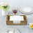 Acacia Wood Tabletop Folded Paper Storage Towel Tray