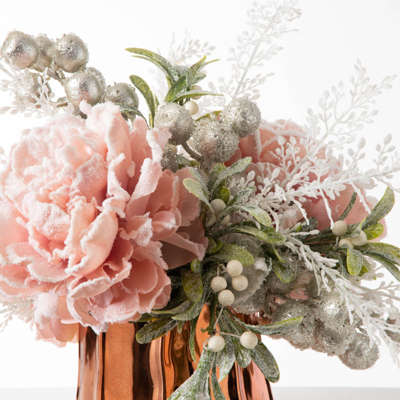 Polyether Polyurethane (PU) Peony Arrangement in Pot
