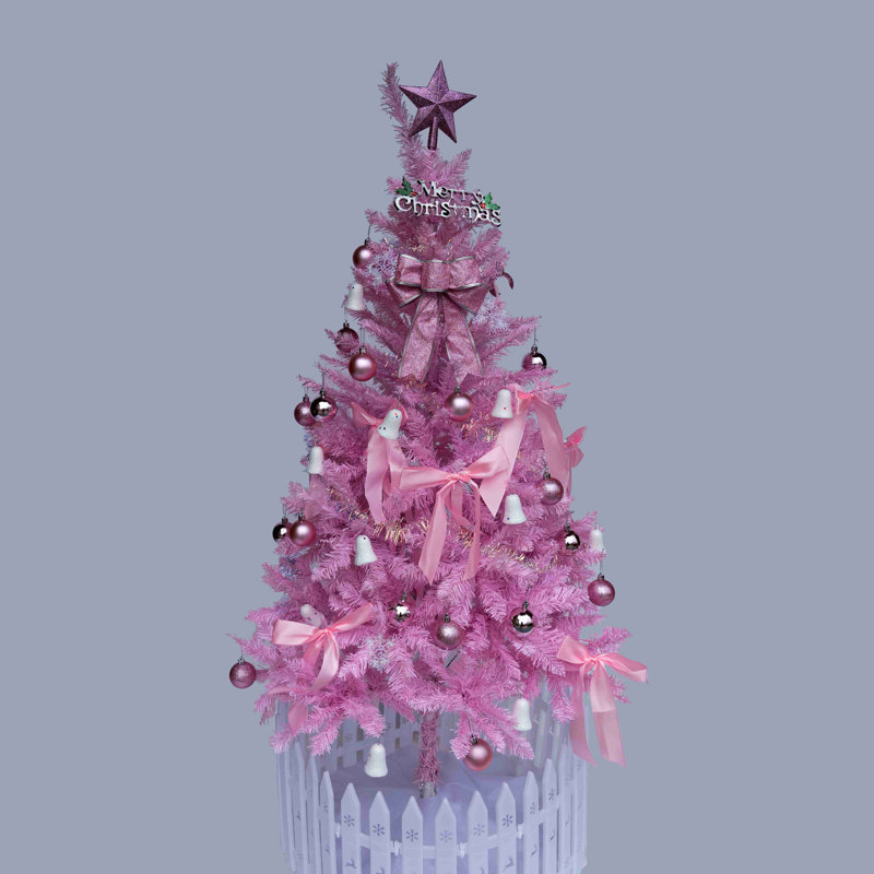5FT Christmas Tree Pink, 4.9' H