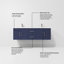 Ensemble de meuble-lavabo double mural 60 "Geneva-87285962-112899376